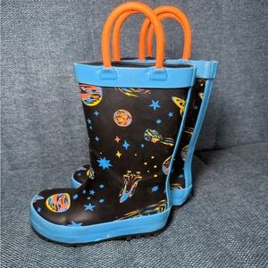 Kids Space Adventure Rain Boots